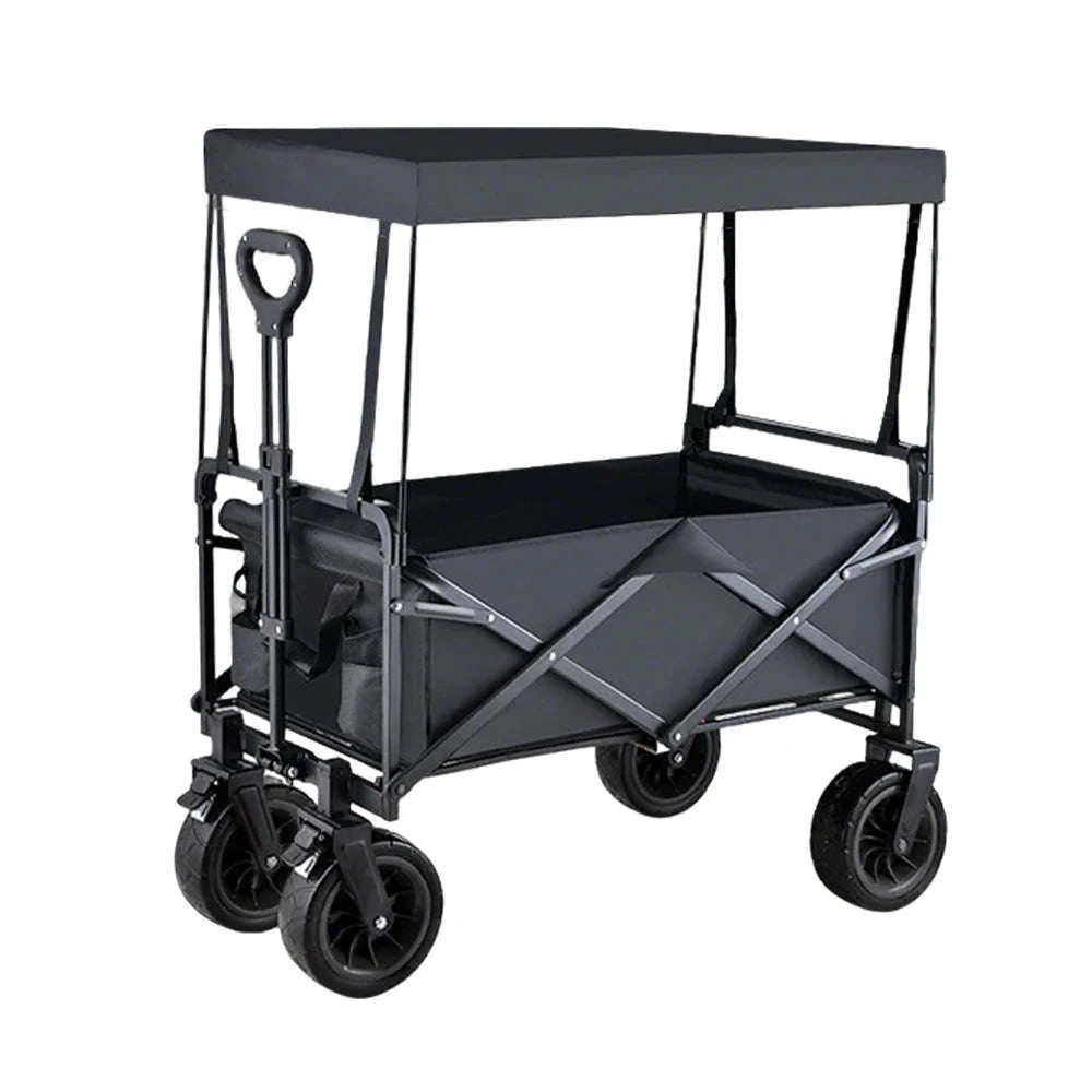 Folding Camping Cart with 100L/150L Capacity & All-Terrain Wheels-TypeA-Beige / france