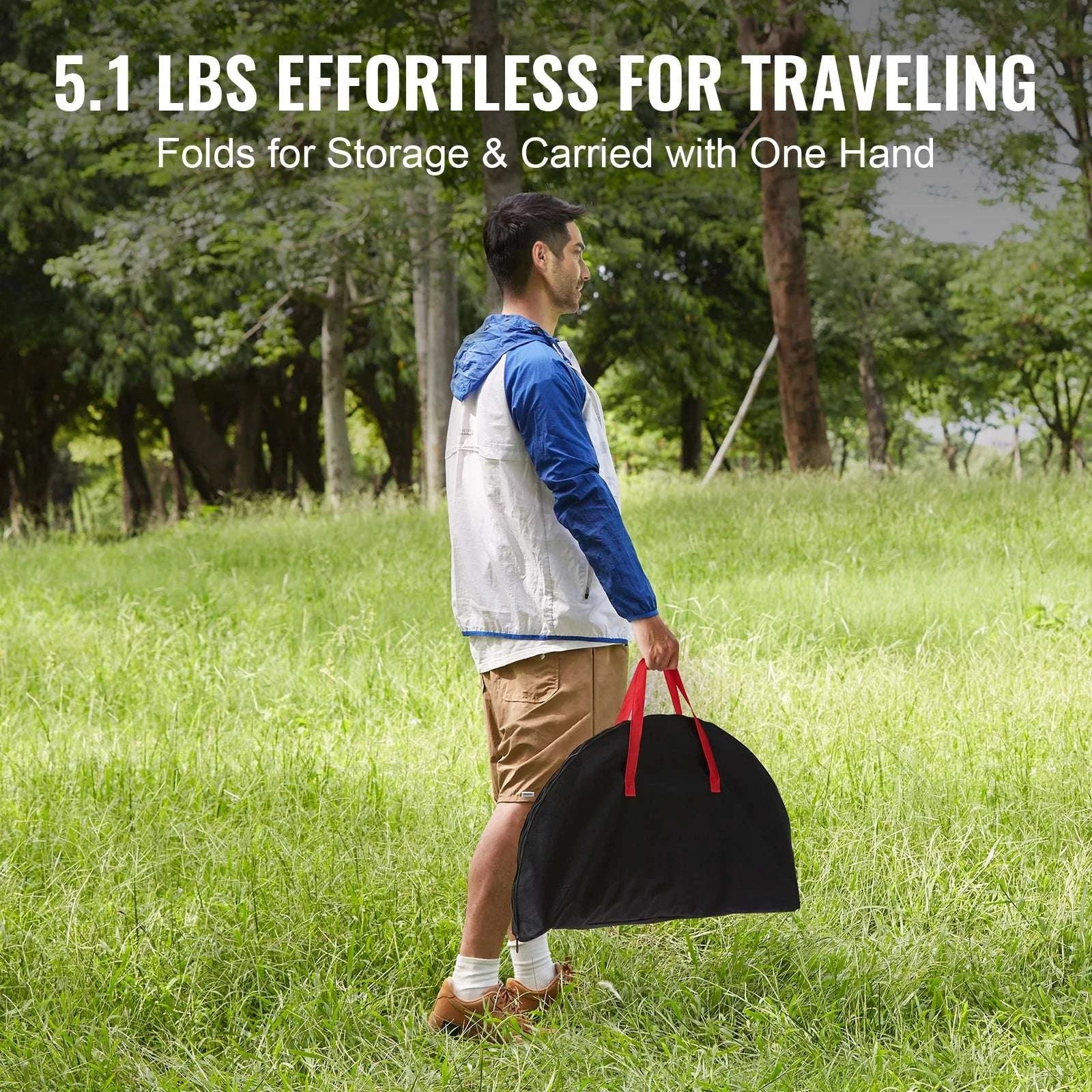 Folding Camping Table with Storage Shelf Lightweight 3.1lb Outdoor Table-black / spain