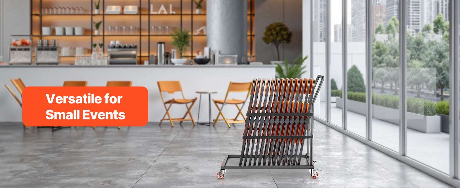 Folding Chair Cart with Wheels – Holds 25 Chairs, 300LB Capacity-300 lbs / CZECH REPUBLIC