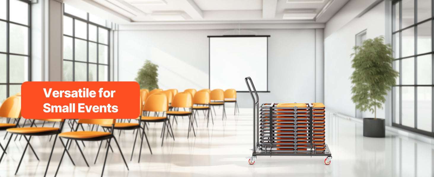 Folding Chair Rack Cart Holds 25 Chairs 300LB Capacity Dolly-300LBS / france