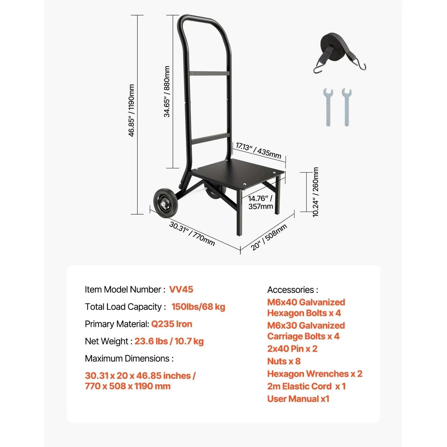 Folding Chair Storage Cart with Wheels Holds 10 Chairs, 150LB Capacity-150LBS / spain