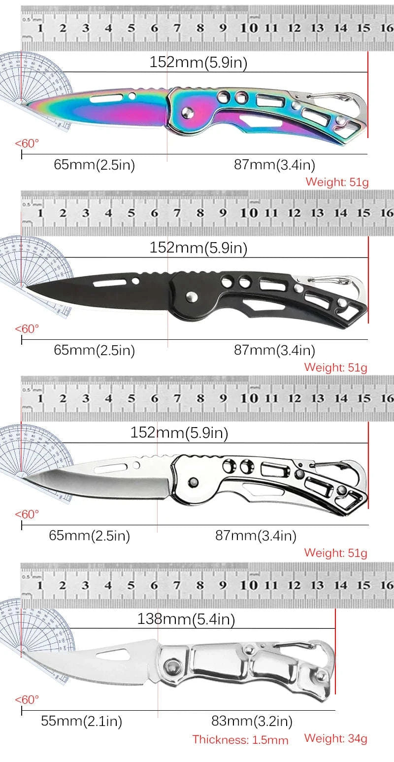 Folding Fruit Knife – Compact Stainless Steel Pocket Knife-knife A