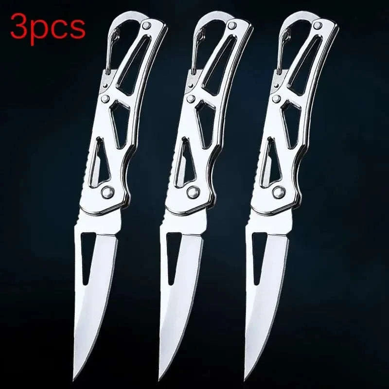 Folding Fruit Knife with Stainless Steel Blade and Keychain-Knife1PC
