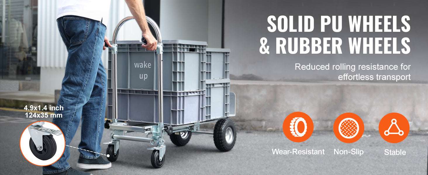 Folding Hand Truck 800 lb Convertible Dolly Cart for Heavy Moving-800lbs / CZECH REPUBLIC
