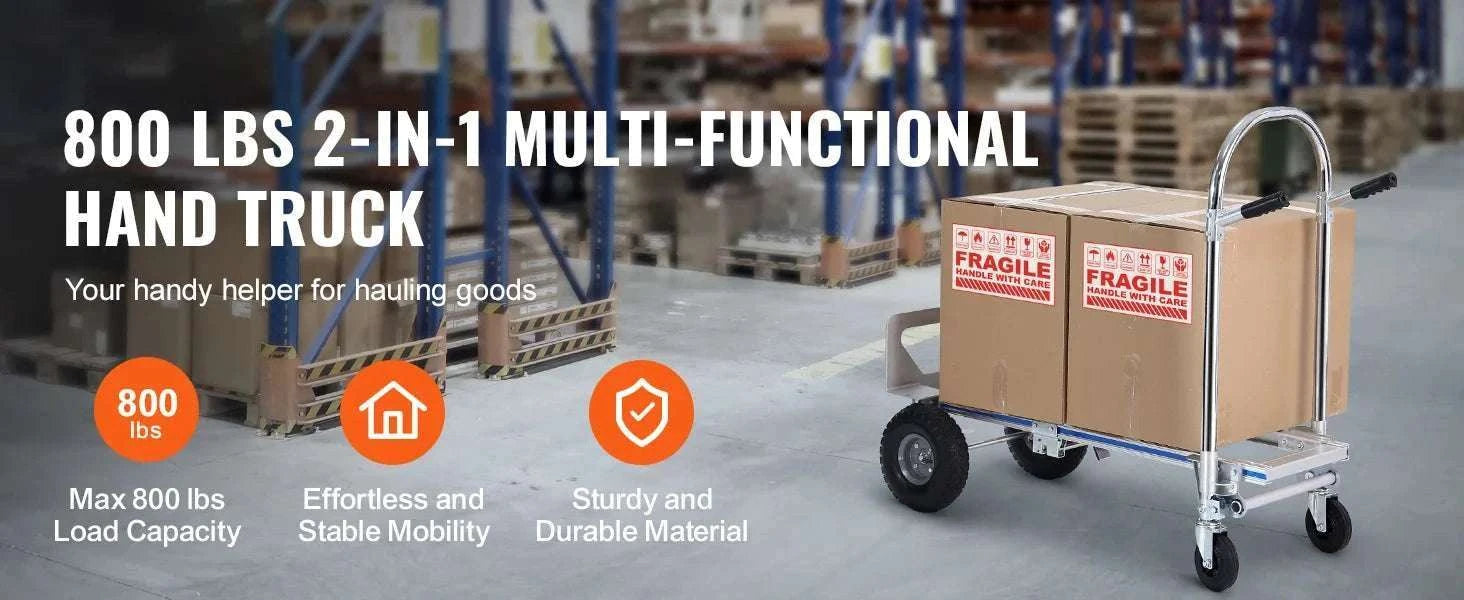 Folding Hand Truck 800 lb Convertible Dolly Cart for Heavy Moving-800lbs / CZECH REPUBLIC