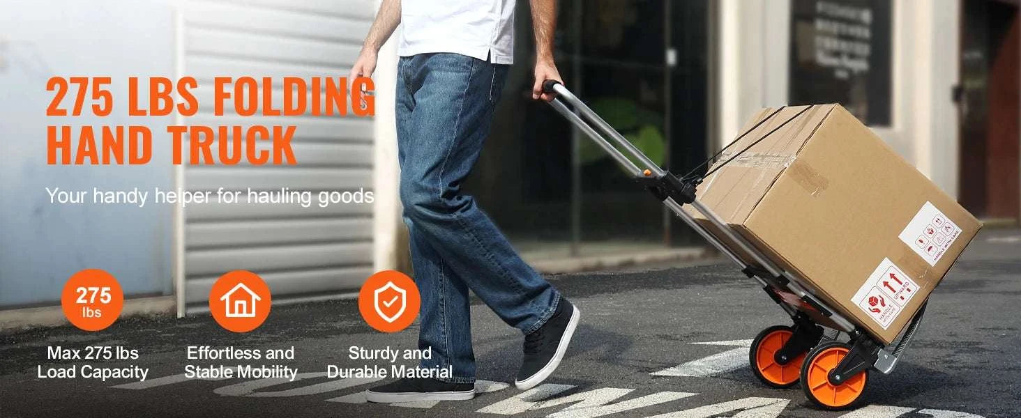 Folding Hand Truck Dolly with Telescoping Handle & 309 lb Capacity-309 lbs / spain