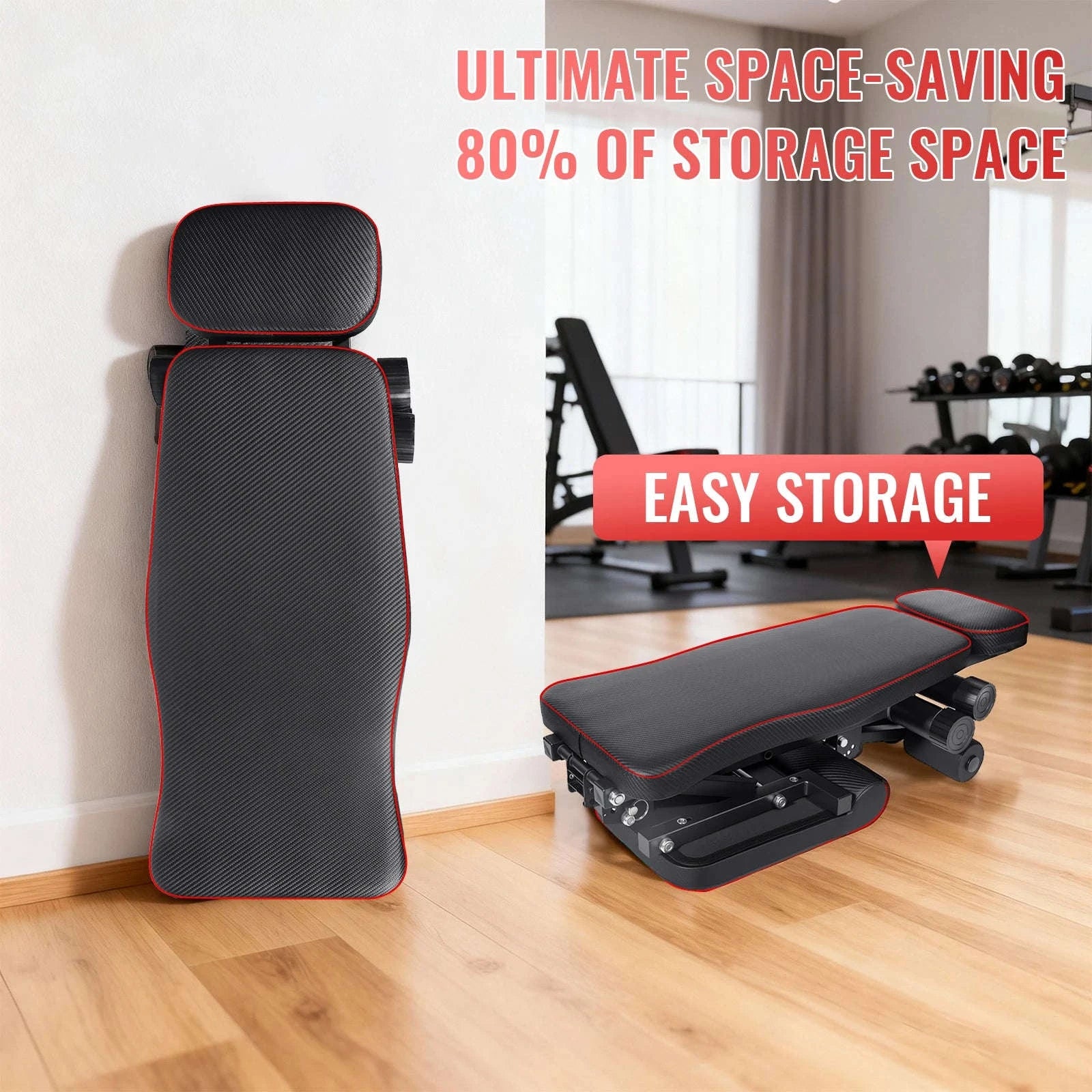 Folding Home Gym Bench with 7 Adjustable Back Levels-1PC / france