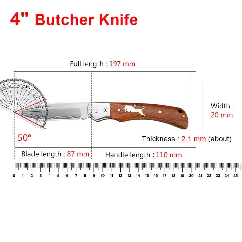 Folding Knife for Meat, Fruit, and Vegetable Preparation-Folding Knife