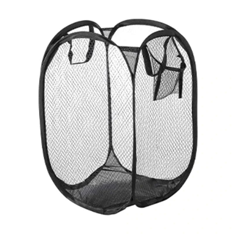 Folding Laundry Basket Organizer for Easy Clothes Storage-black / 30X30X47CM