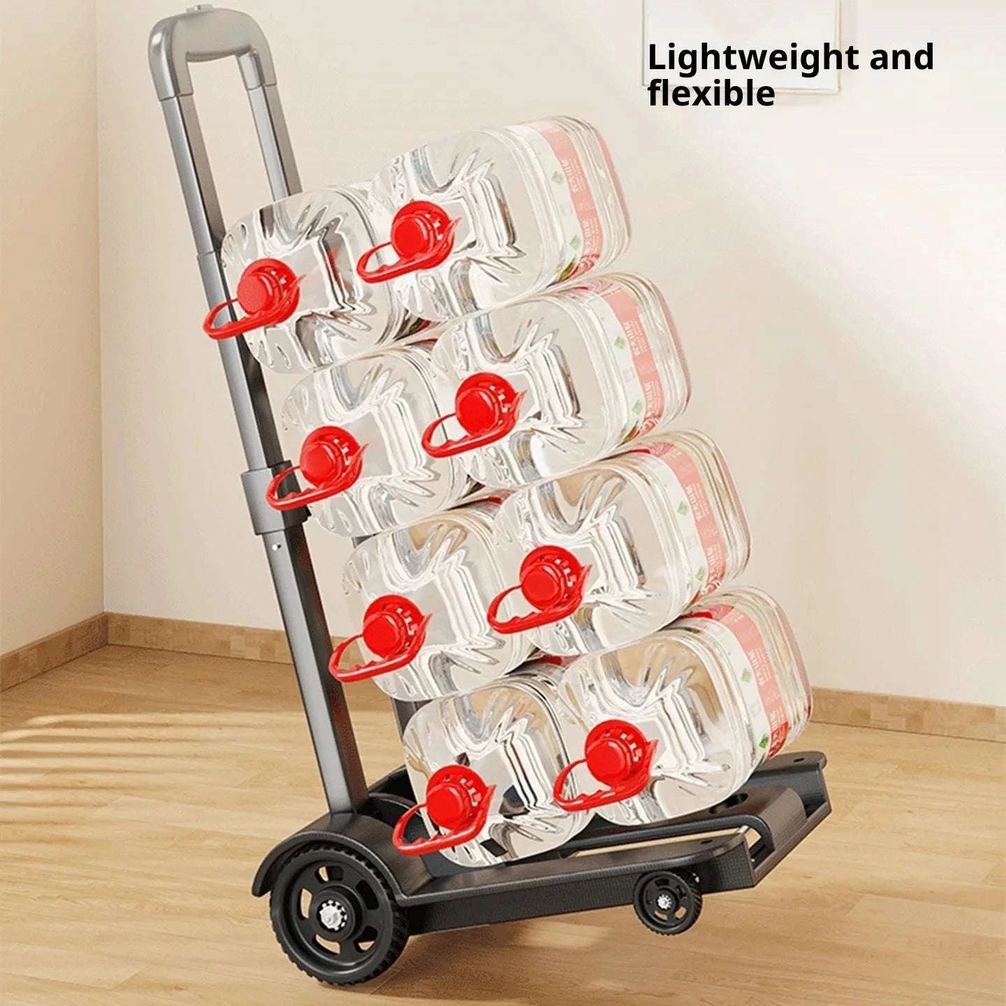 Folding Luggage Trolley Cart for Travel, Shopping & Home Use-two rounds