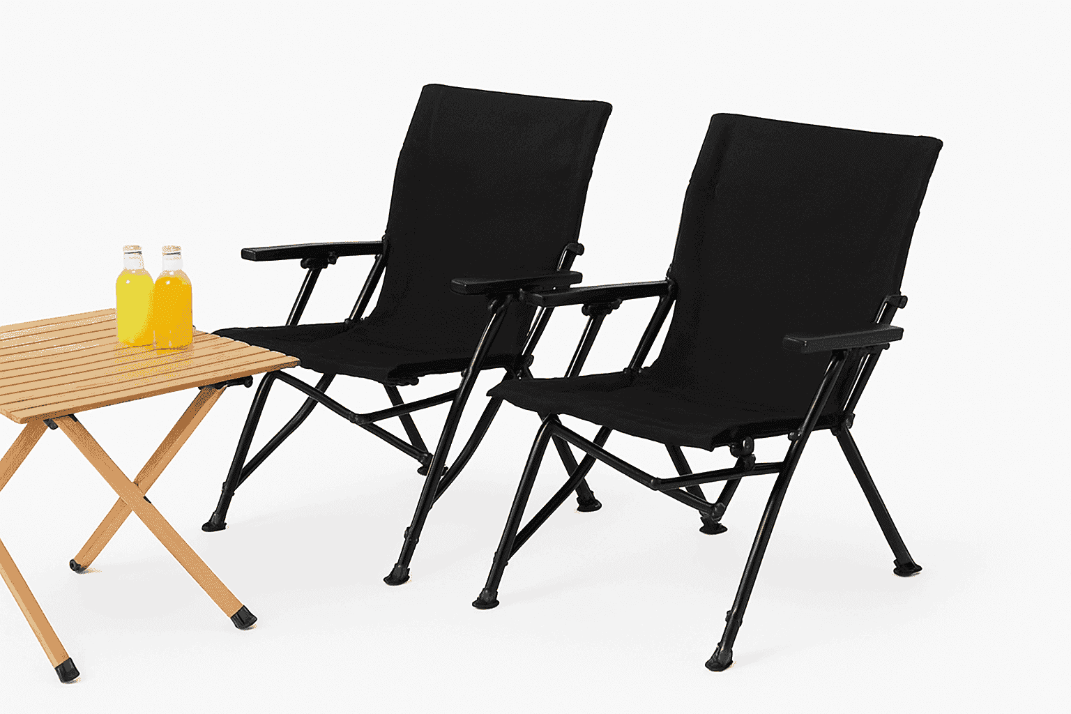 Folding Outdoor Chair with High Back and Handrails-High Back