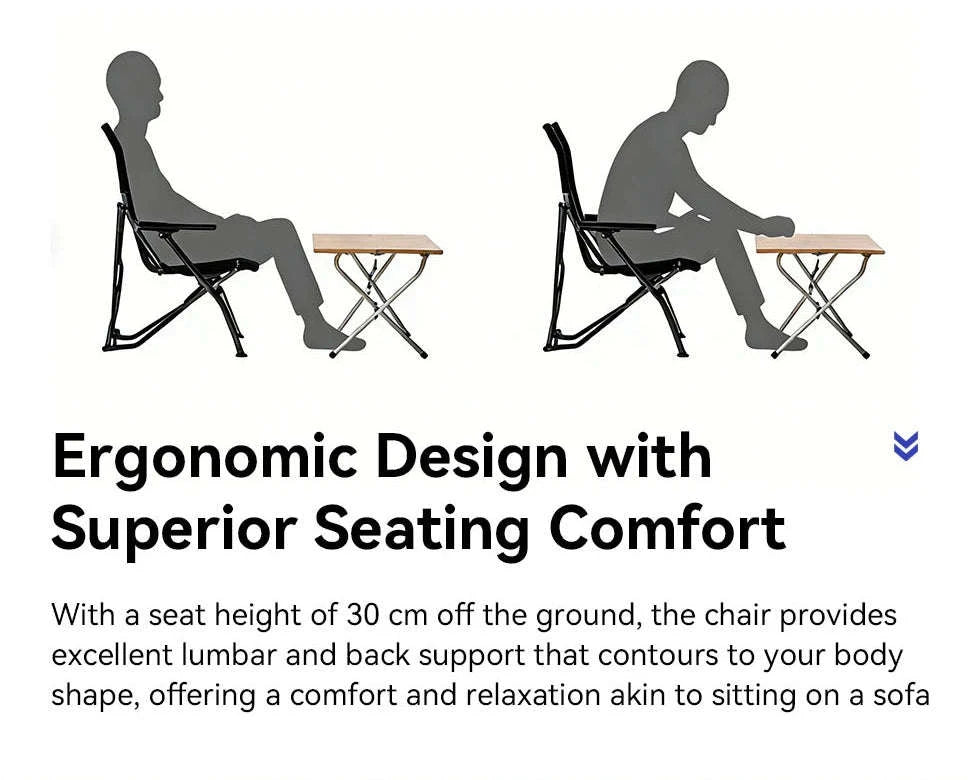 Folding Outdoor Chair with High Back and Handrails-High Back