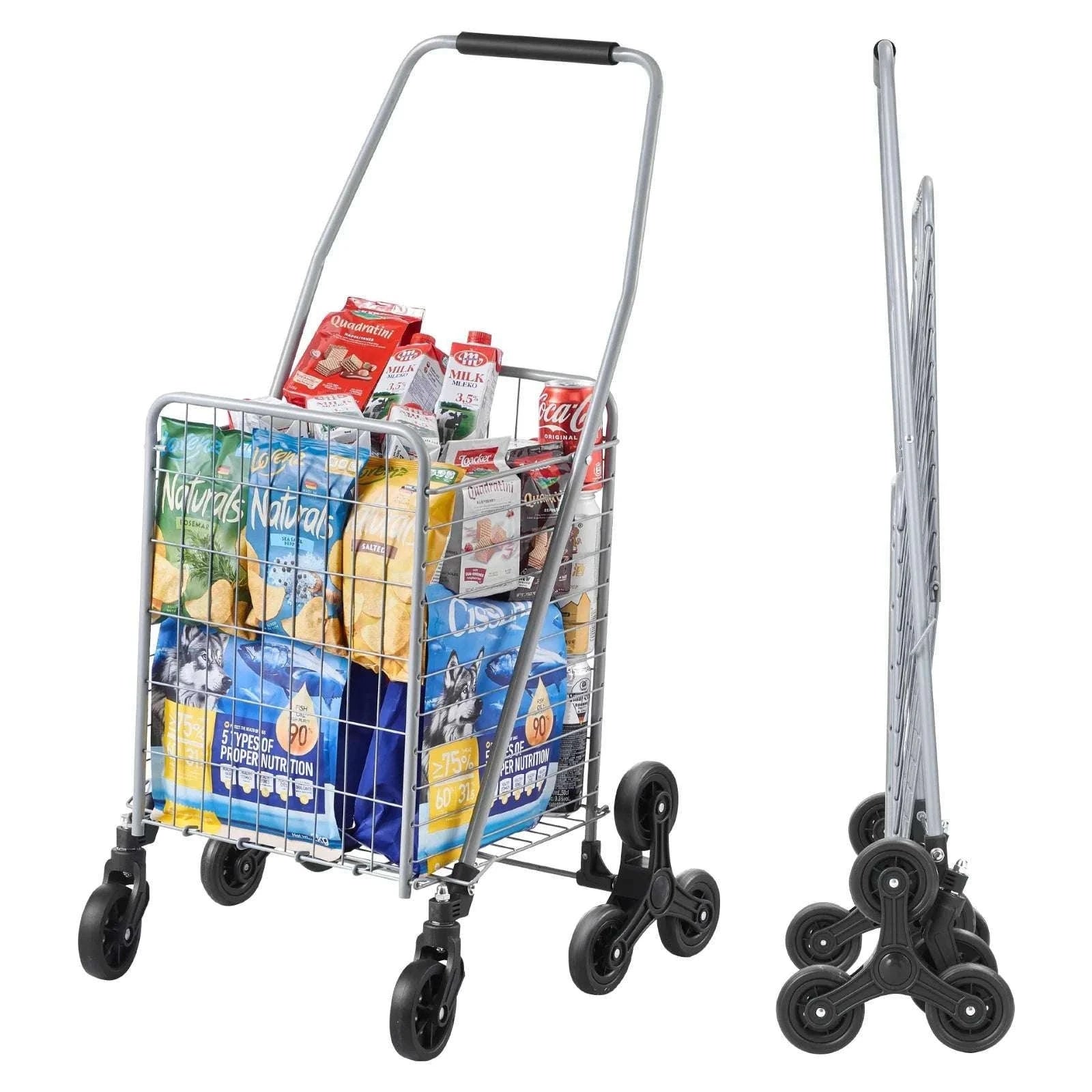 Folding Stair Climbing Cart with 88lb Capacity and 45L Space-88lbs / United States