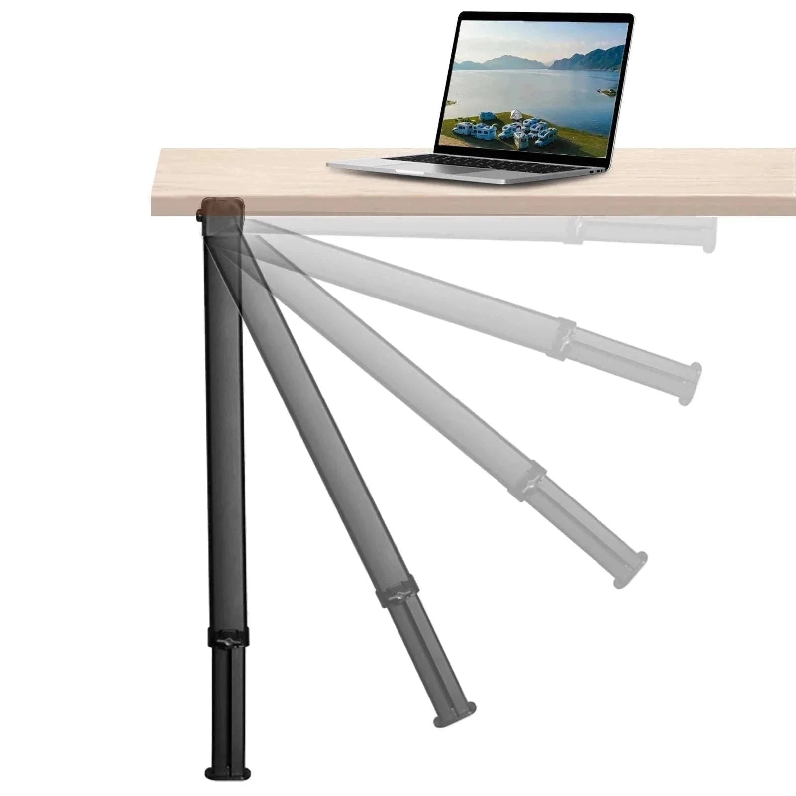 Folding Telescoping RV Table Legs 21.3-36.6 Inch Height Adjustable Aluminum Alloy-White / Germany