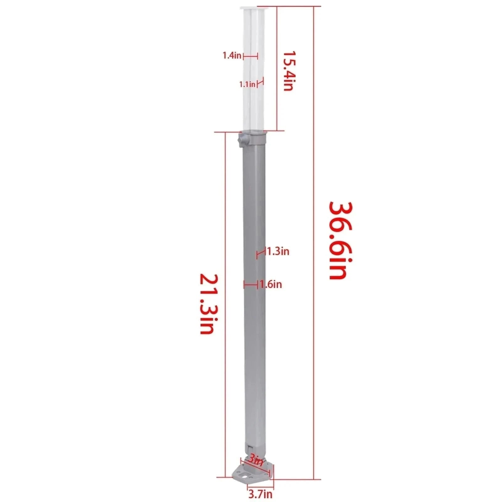 Folding Telescoping RV Table Legs 21.3-36.6 Inch Height Adjustable Aluminum Alloy-White / Germany