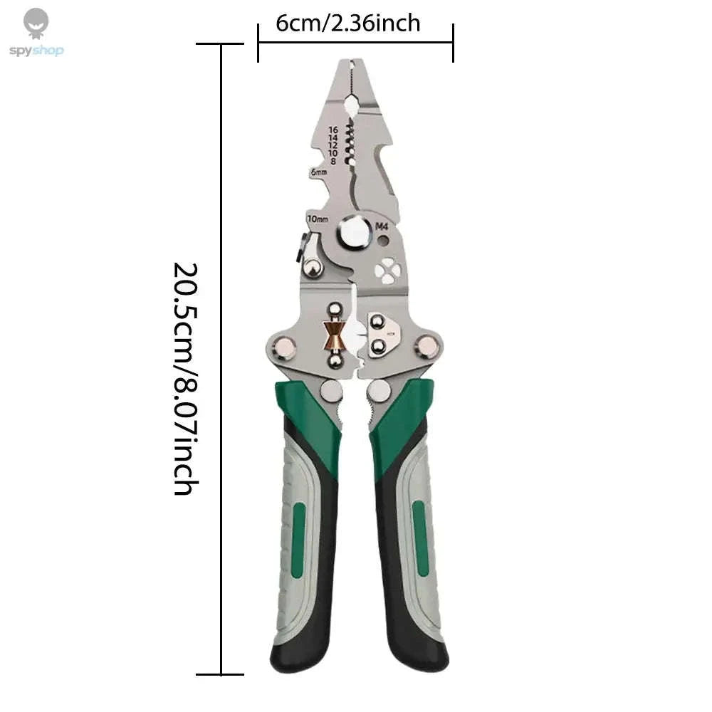 Folding Wire Stripper Pliers – Multi‑Function Tool for Cutting, Crimping and Precision Work-Default Title