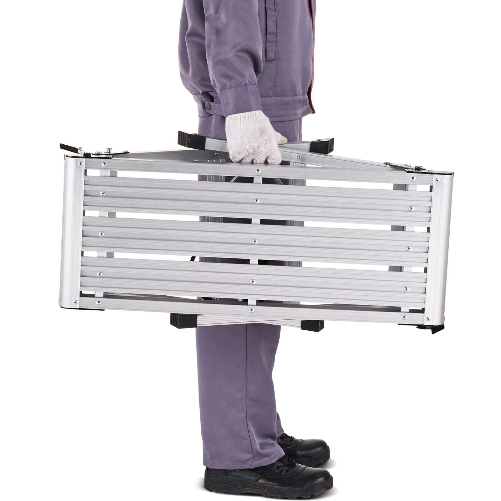 Folding Work Platform Ladder with Non-Slip Feet, 330–660 lbs Capacity-United States / 30 x 76 cm
