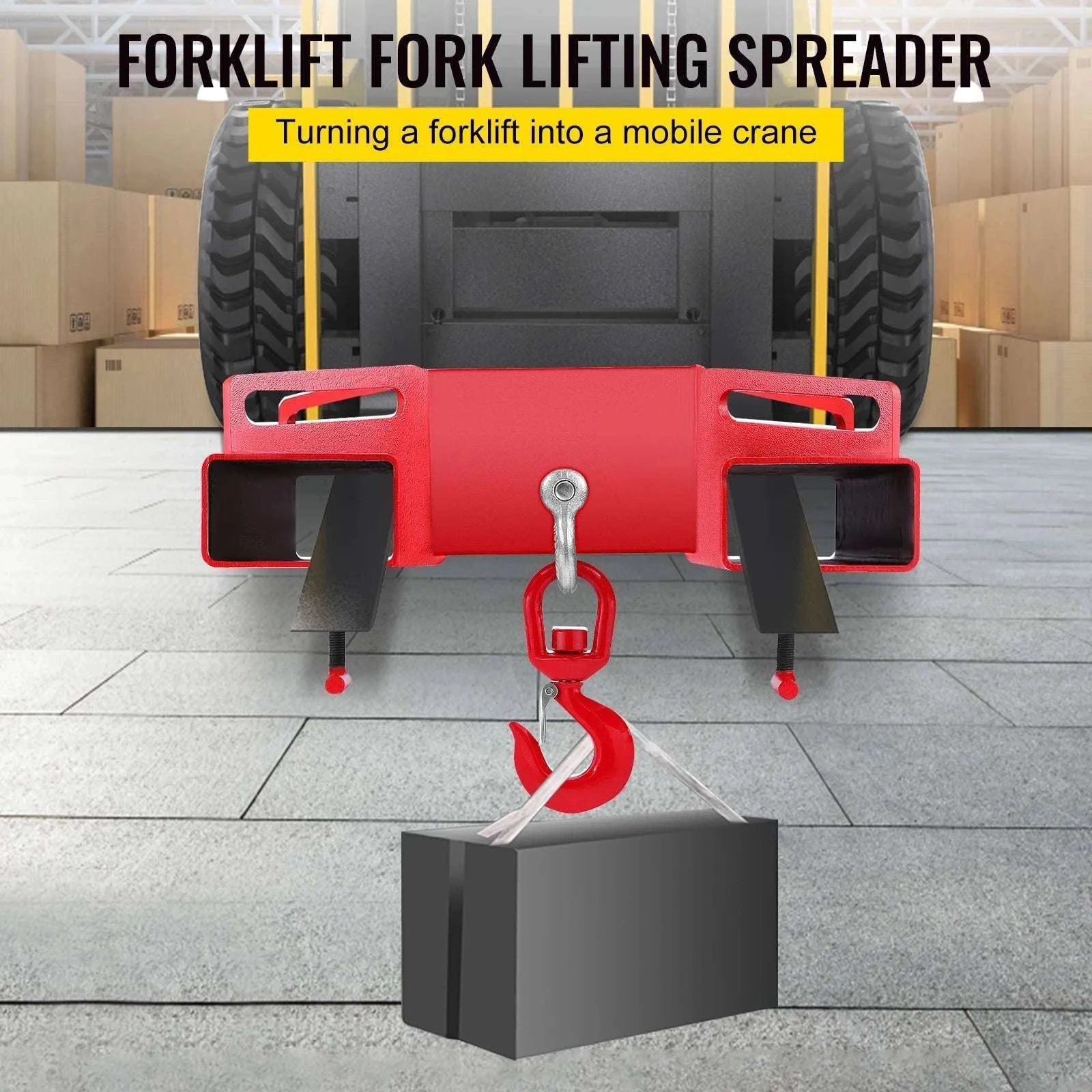 Forklift Lifting Hook 3 Ton (6600 lbs) Swivel Hoist Attachment-spain