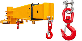 Accessoire de grue à flèche pour chariot élévateur 6000 lbs avec crochet réglable
