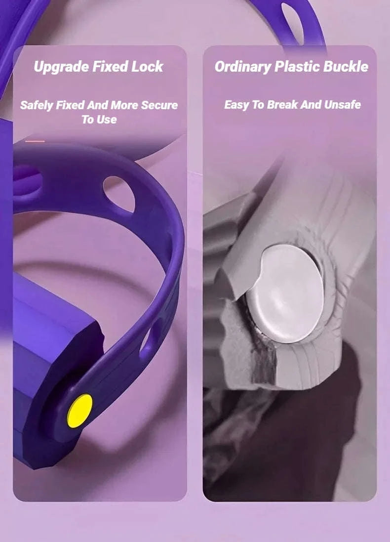 Four-Tube Pedal Tensioner Multi‑Functional Fitness Elastic Band-Pink