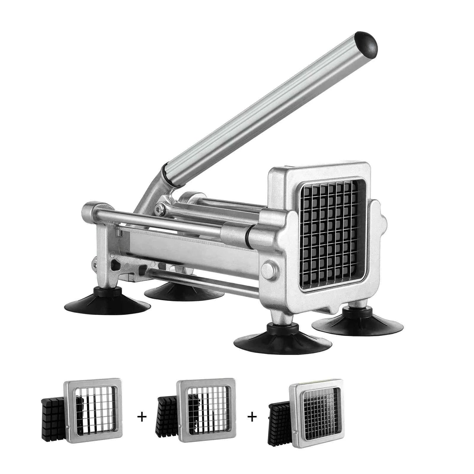 French Fry Cutter Potato Slicer with 1/2 and 3/8 Inch Stainless Steel Blades-LD03 2 Size / france