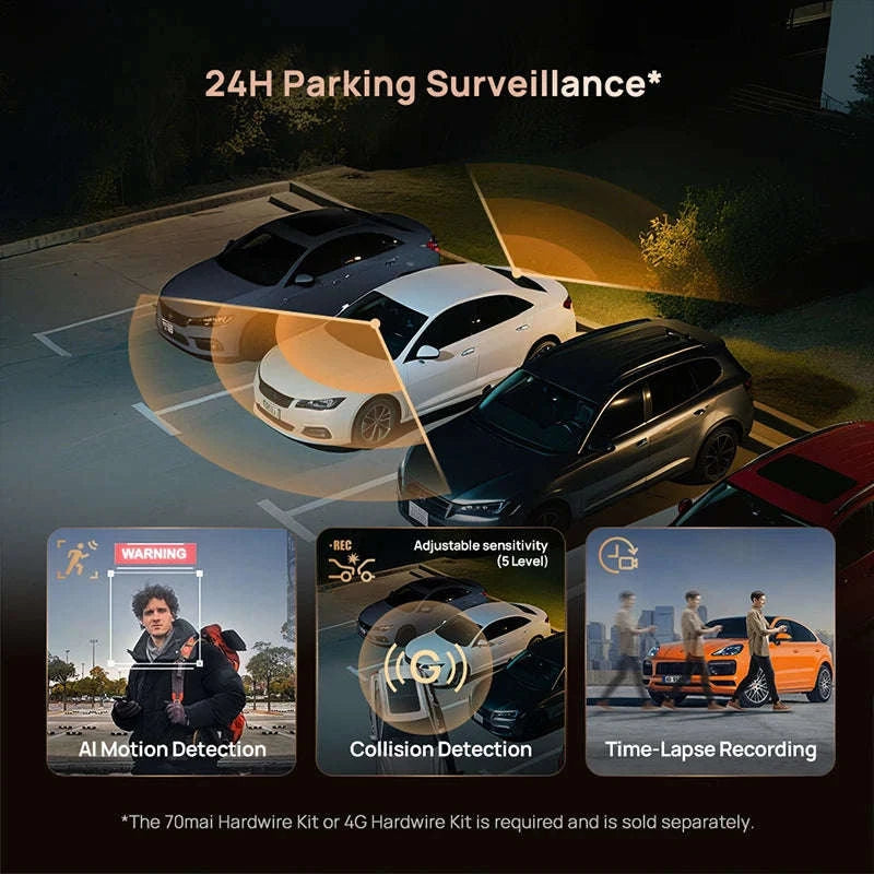 Front 4K Rear 1080P Dash Cam with 4G, GPS, ADAS, Night Vision & Supercapacitor-1-Channel / China Mainland / No TF Card