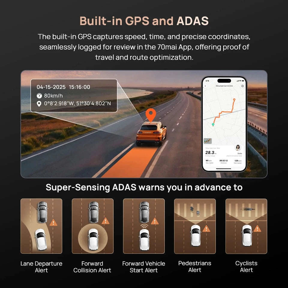 Front 4K Rear 1080P Dash Cam with 4G, GPS, ADAS, Night Vision & Supercapacitor-1-Channel / China Mainland / No TF Card
