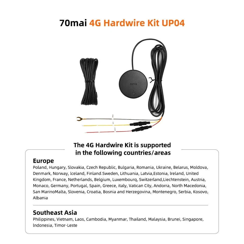 Front 4K Rear 1080P Dash Cam with 4G, GPS, ADAS, Night Vision & Supercapacitor-1-Channel / China Mainland / No TF Card