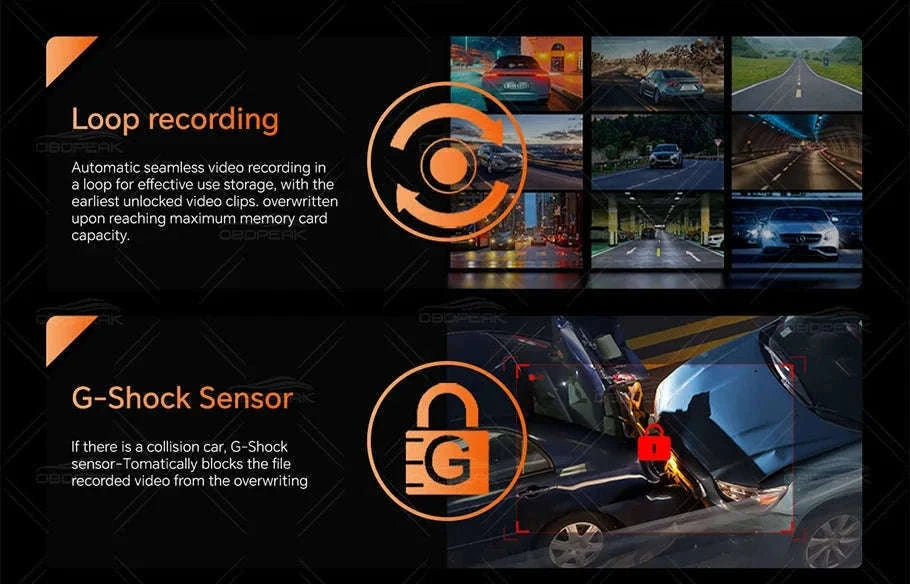 Front 5K Rear 1080P Dash Cam with 11.3-Inch Touch Screen and Night Vision-Single Len / With 64G TF Card