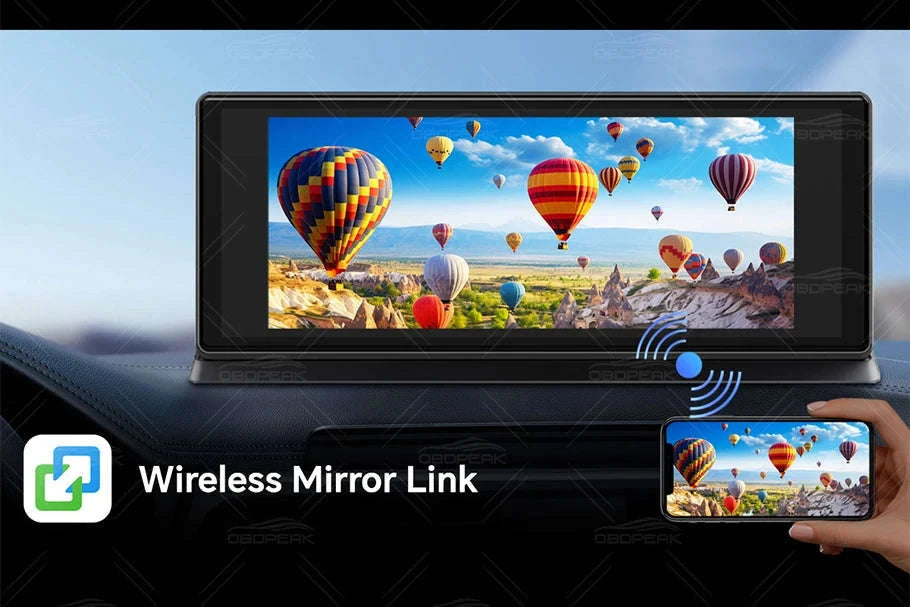 Front 5K Rear 1080P Dash Cam with 11.3-Inch Touch Screen and Night Vision-Single Len / With 64G TF Card