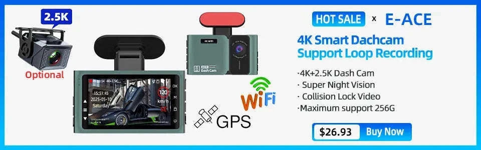 Front and Rear 1080P Dashcam with 4 Inch Touch Screen-B12-6M RCC-BL / None