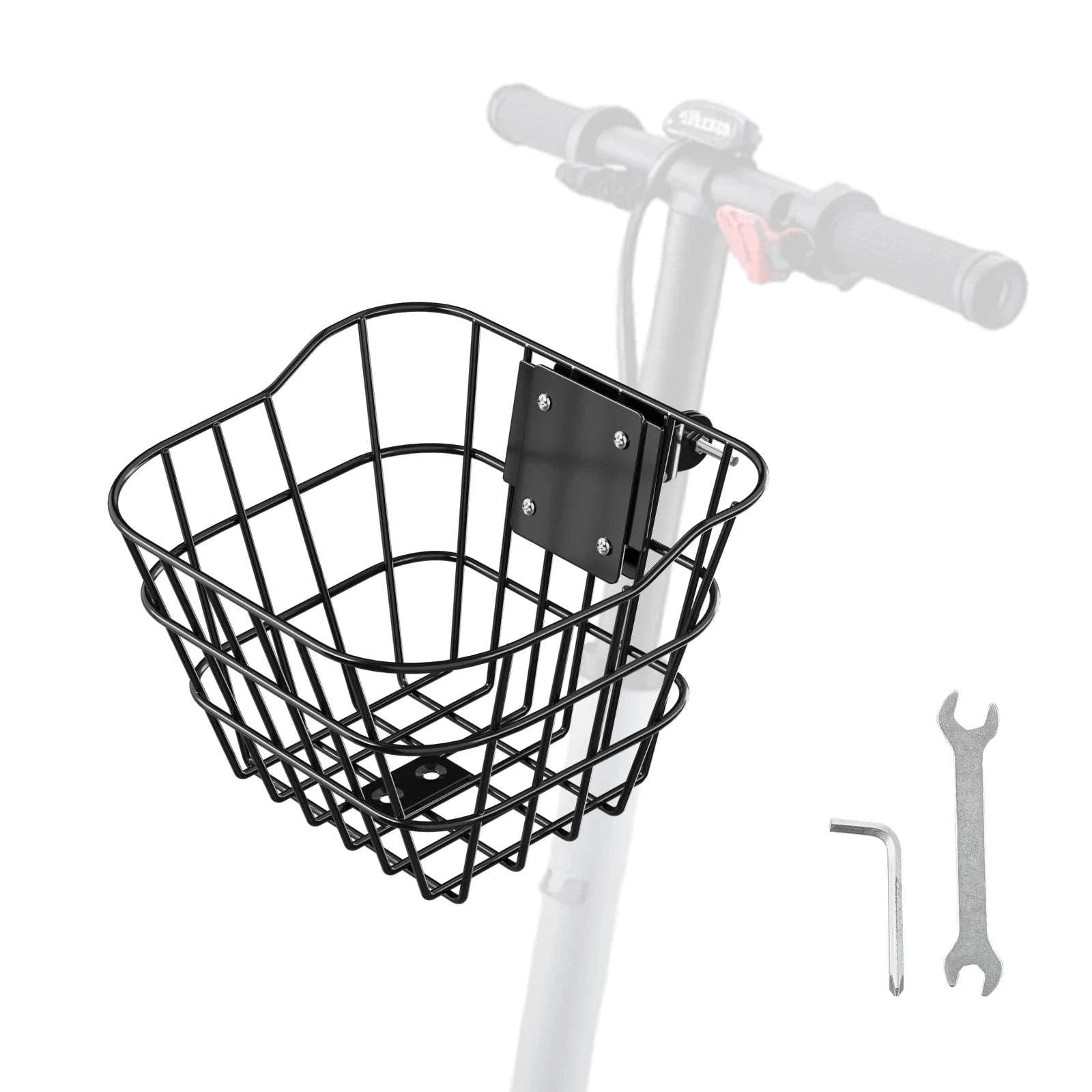 Front Bike Basket for Scooters & Bicycles – 20 lb Steel Carrier-20 lbs Non-foldable / United States