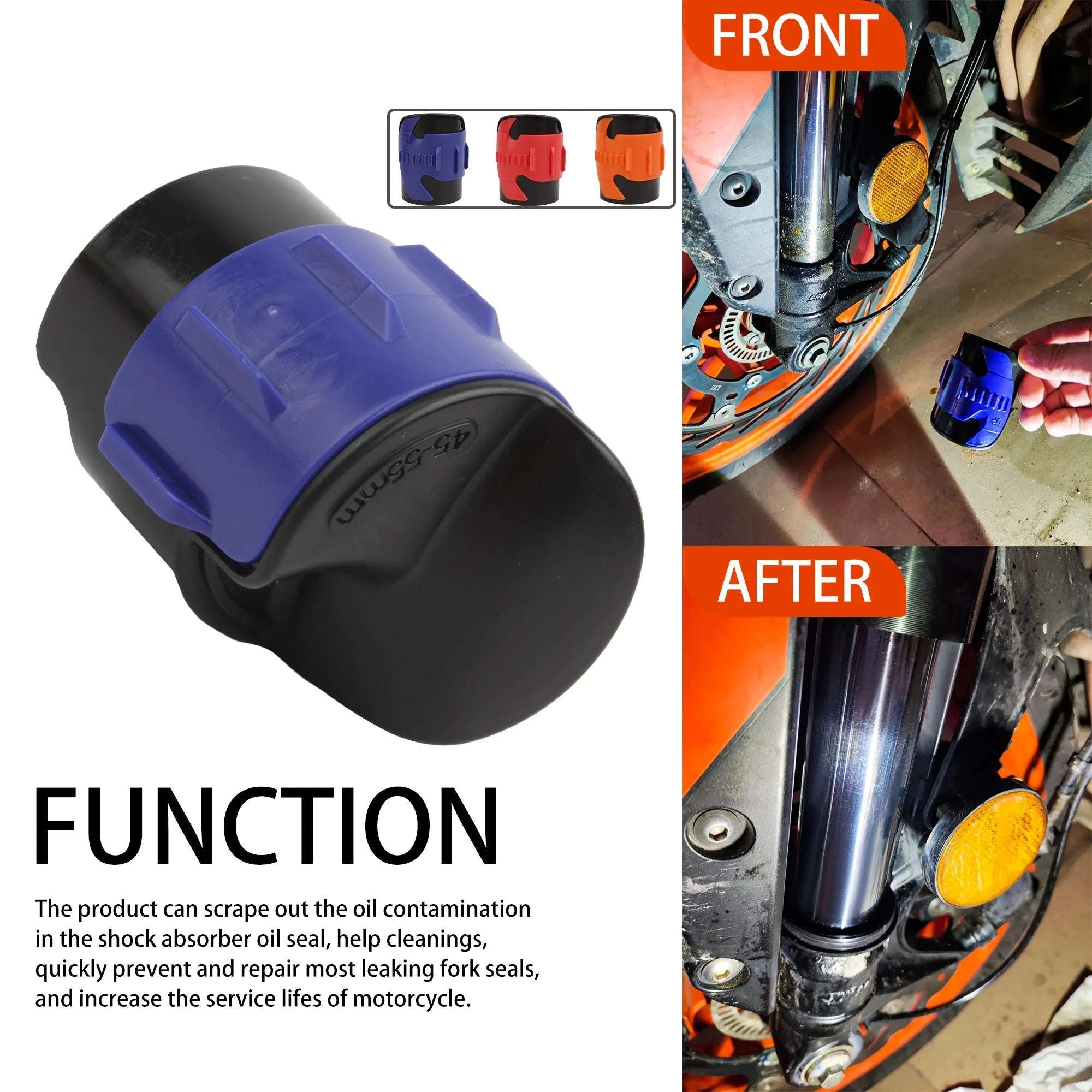 Front Shock Absorber Cleaner Tool for Dirt & ATV Suspension-Red