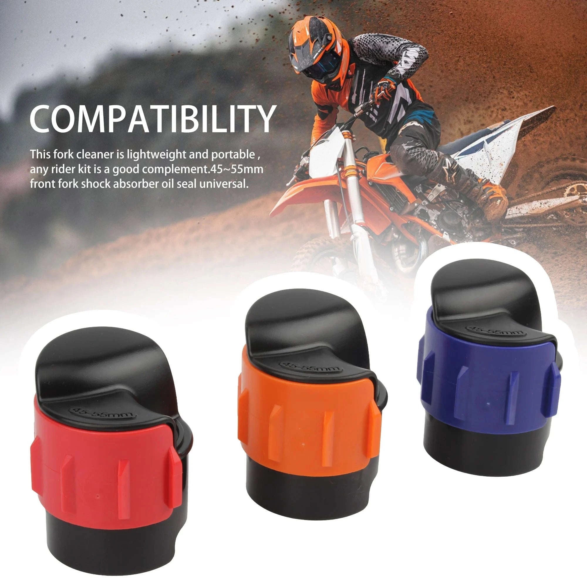 Front Shock Absorber Cleaner Tool for Dirt & ATV Suspension-Red