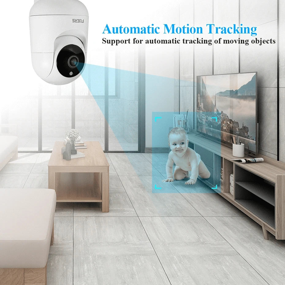FUERS 4K 8MP WiFi IP Camera With Adjustable Bracket-8MP camera / US Plug