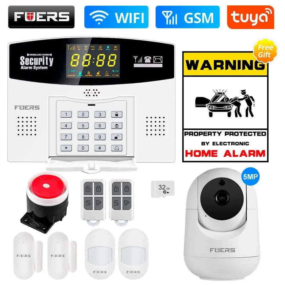 Fuers Tuya Smart Alarm System – WiFi & 4G GSM Home Security Hub-W210 WiFi GSM Kit 1 / CHINA
