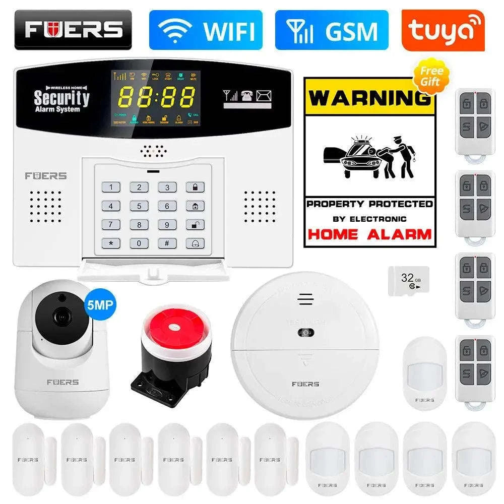 Fuers Tuya Smart Alarm System – WiFi & 4G GSM Home Security Hub-W210 WiFi GSM Kit 1 / CHINA