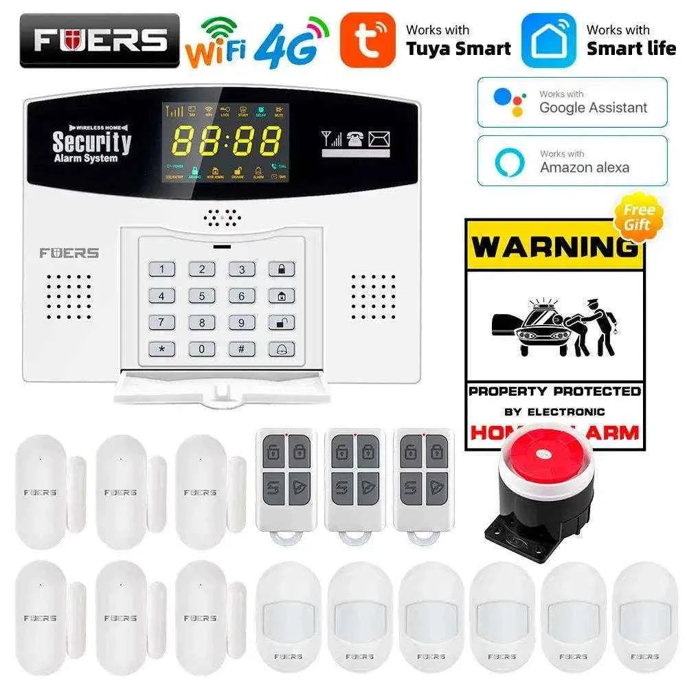 Tuya Smart Alarm System WiFi & 4G GSM Home Security Hub