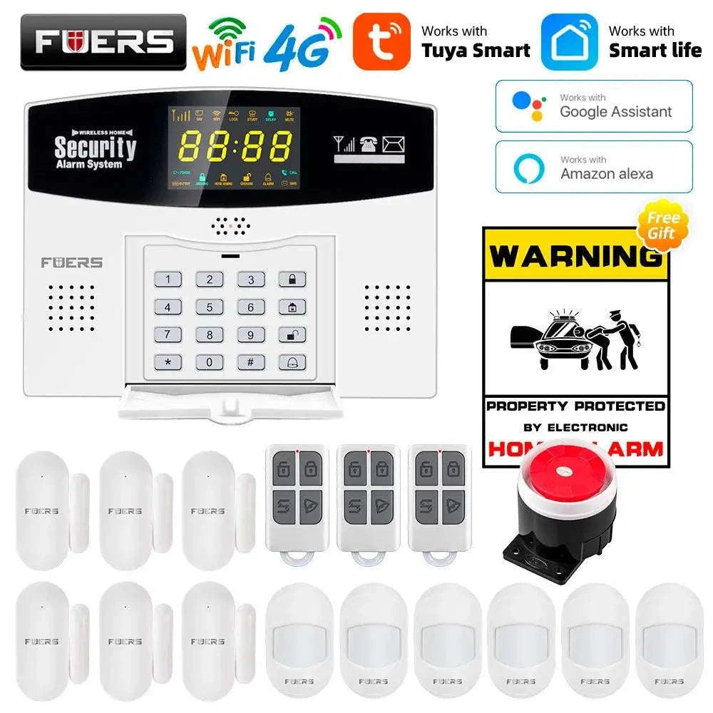 Fuers Tuya Smart Alarm System – WiFi & 4G GSM Home Security Hub-W210 WiFi GSM Kit 1 / CHINA
