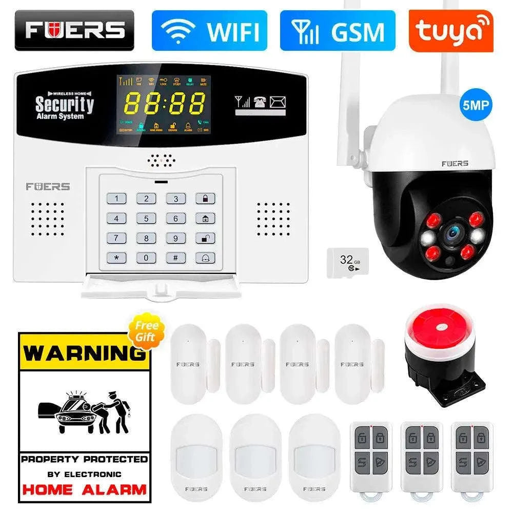 Fuers Tuya Smart Alarm System – WiFi & 4G GSM Home Security Hub-W210 WiFi GSM Kit 1 / CHINA