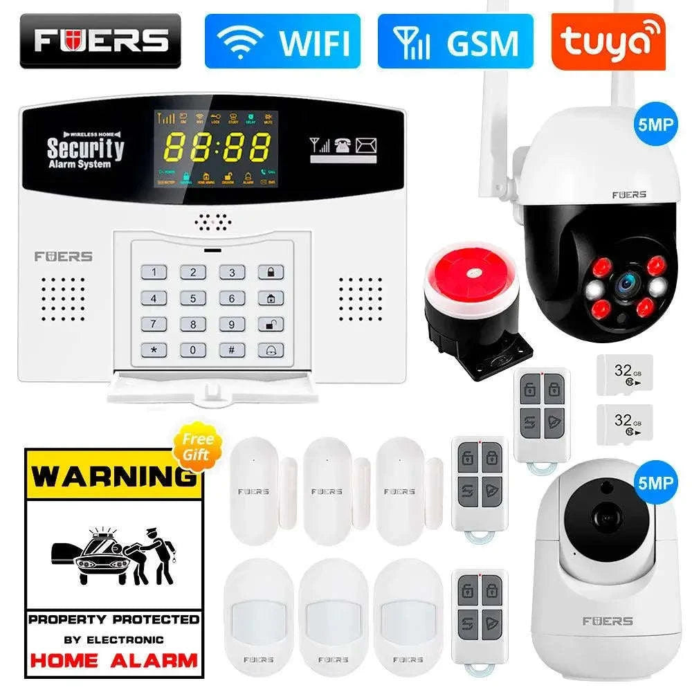 Fuers Tuya Smart Alarm System – WiFi & 4G GSM Home Security Hub-W210 WiFi GSM Kit 1 / CHINA