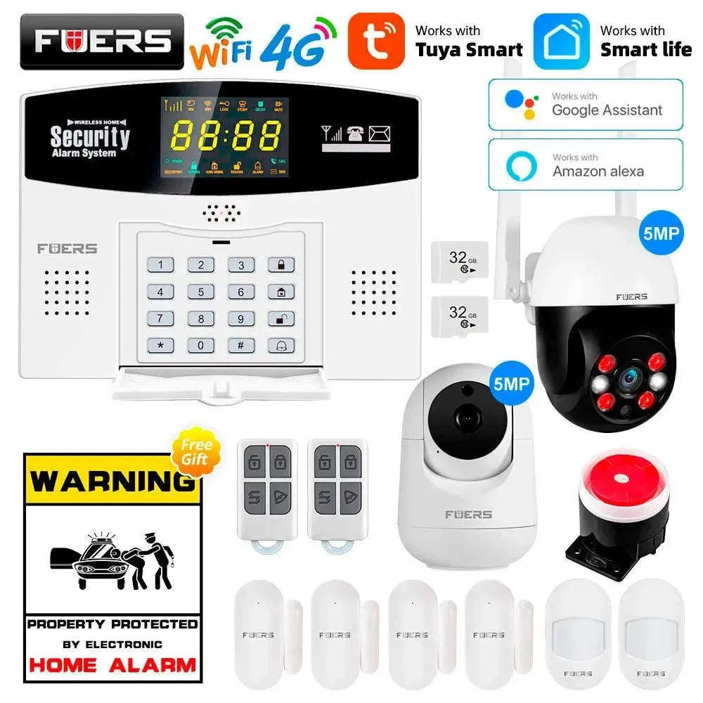 Fuers Tuya Smart Alarm System – WiFi & 4G GSM Home Security Hub-W210 WiFi GSM Kit 1 / CHINA