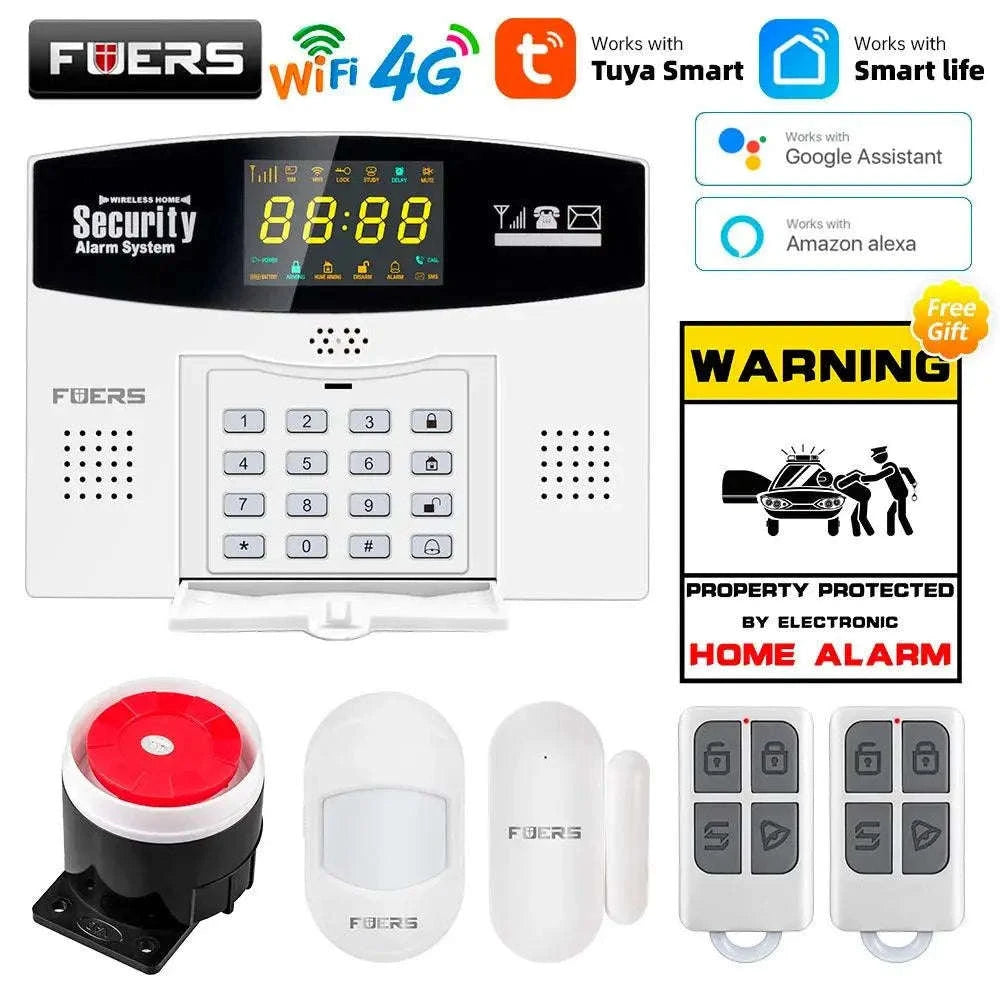 Fuers Tuya Smart Alarm System – WiFi & 4G GSM Home Security Hub-W210 WiFi GSM Kit 1 / CHINA