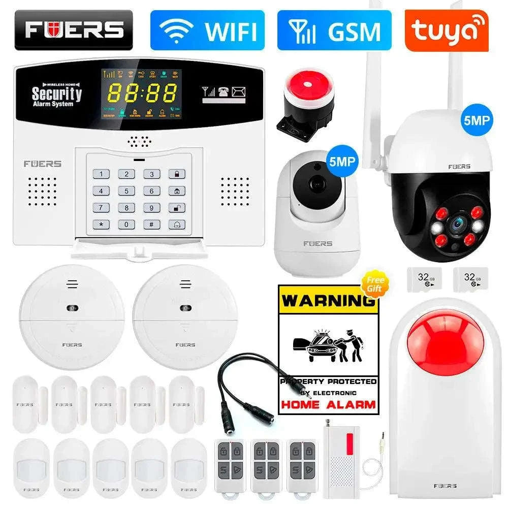 Fuers Tuya Smart Alarm System – WiFi & 4G GSM Home Security Hub-W210 WiFi GSM Kit 1 / CHINA