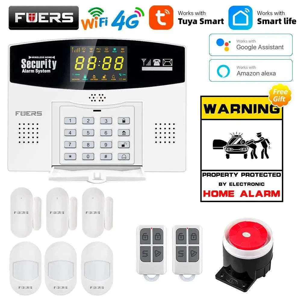 Fuers Tuya Smart Alarm System – WiFi & 4G GSM Home Security Hub-W210 WiFi GSM Kit 1 / CHINA