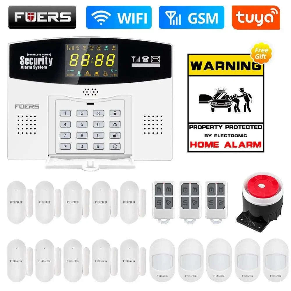 Fuers Tuya Smart Alarm System – WiFi & 4G GSM Home Security Hub-W210 WiFi GSM Kit 1 / CHINA