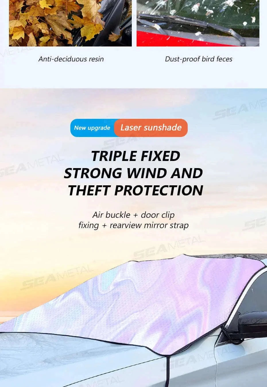 Full-Coverage Car Windshield Sun Shade Cover-1 pc