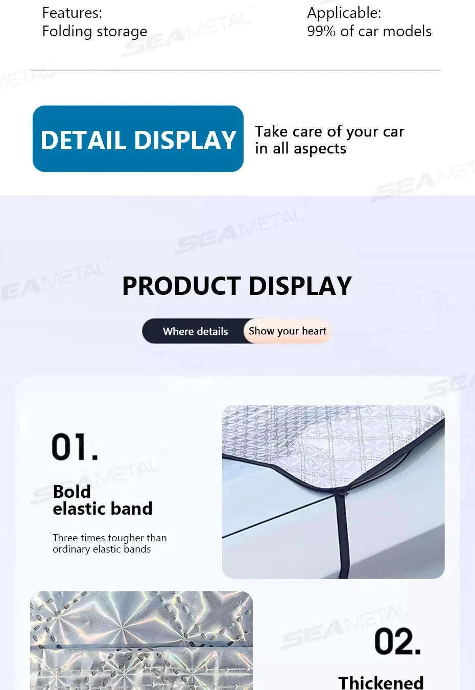 Full-Coverage Car Windshield Sun Shade Cover-1 pc