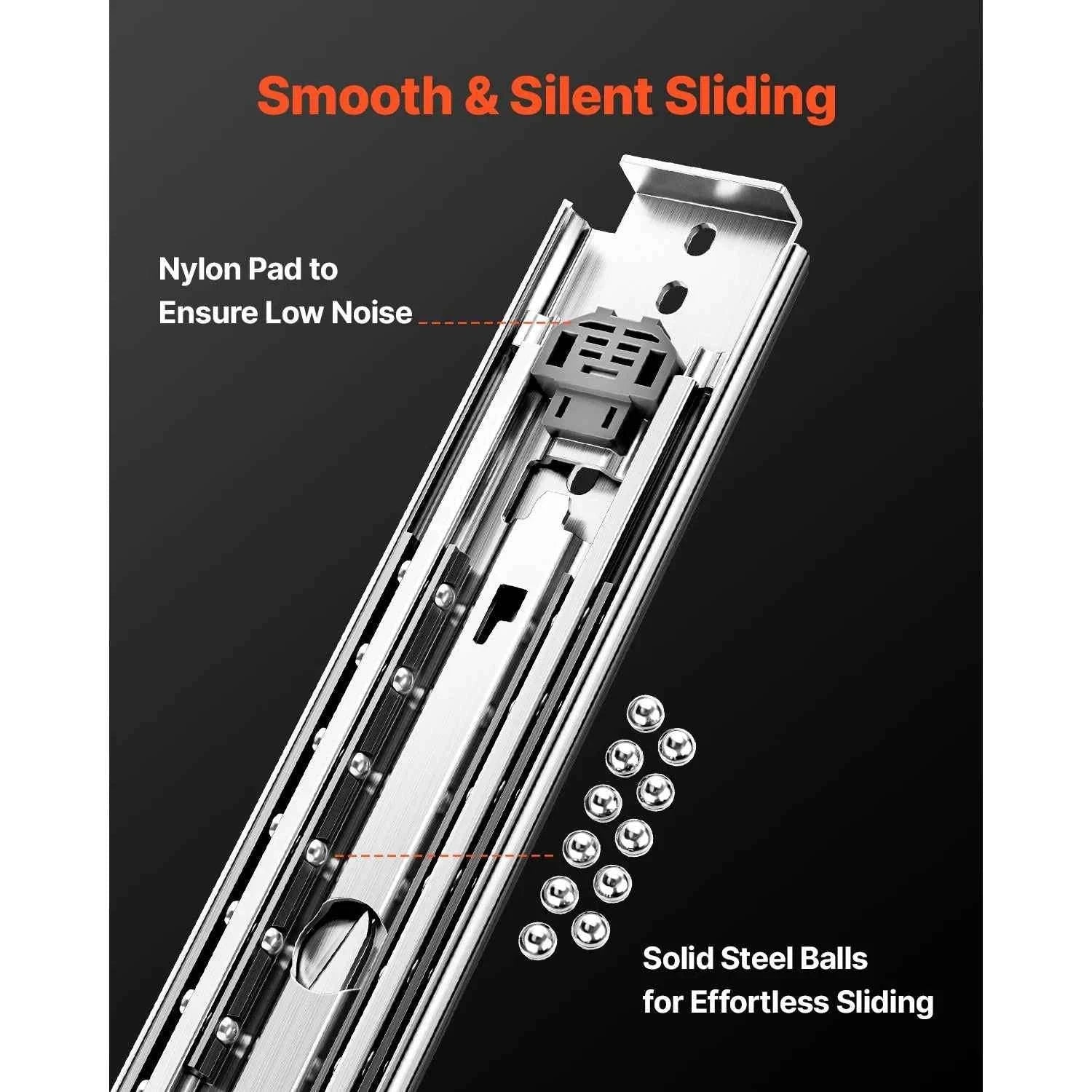 Full Extension Drawer Slides 500 lbs Load Capacity Locking Side Mount Rail-40inch Double Lock / United States