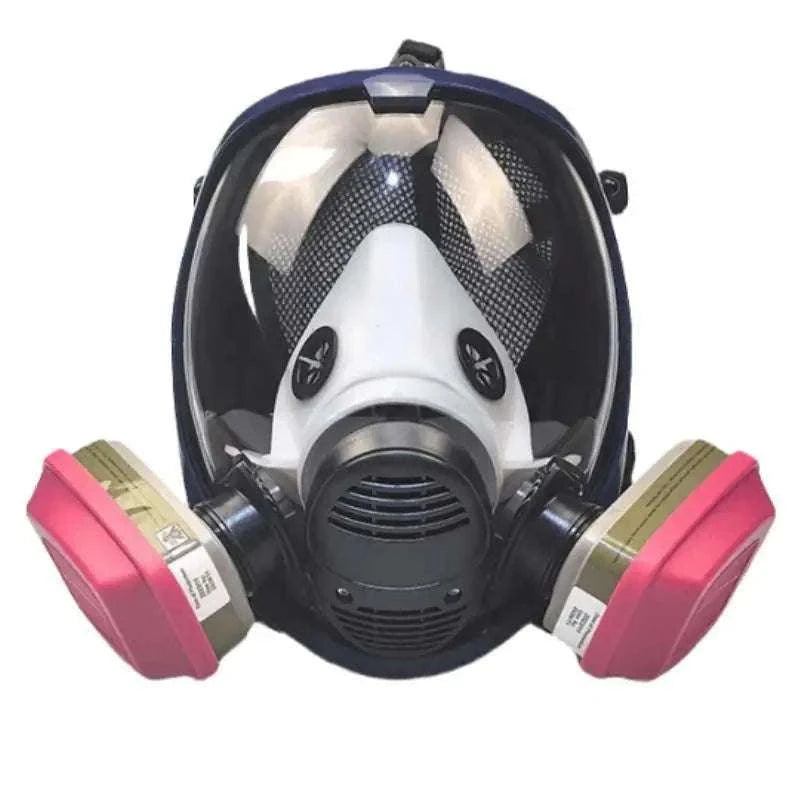 Full Face Gas Mask 6800 with Anti-Fog Lens & Dual Filtration-27 in1